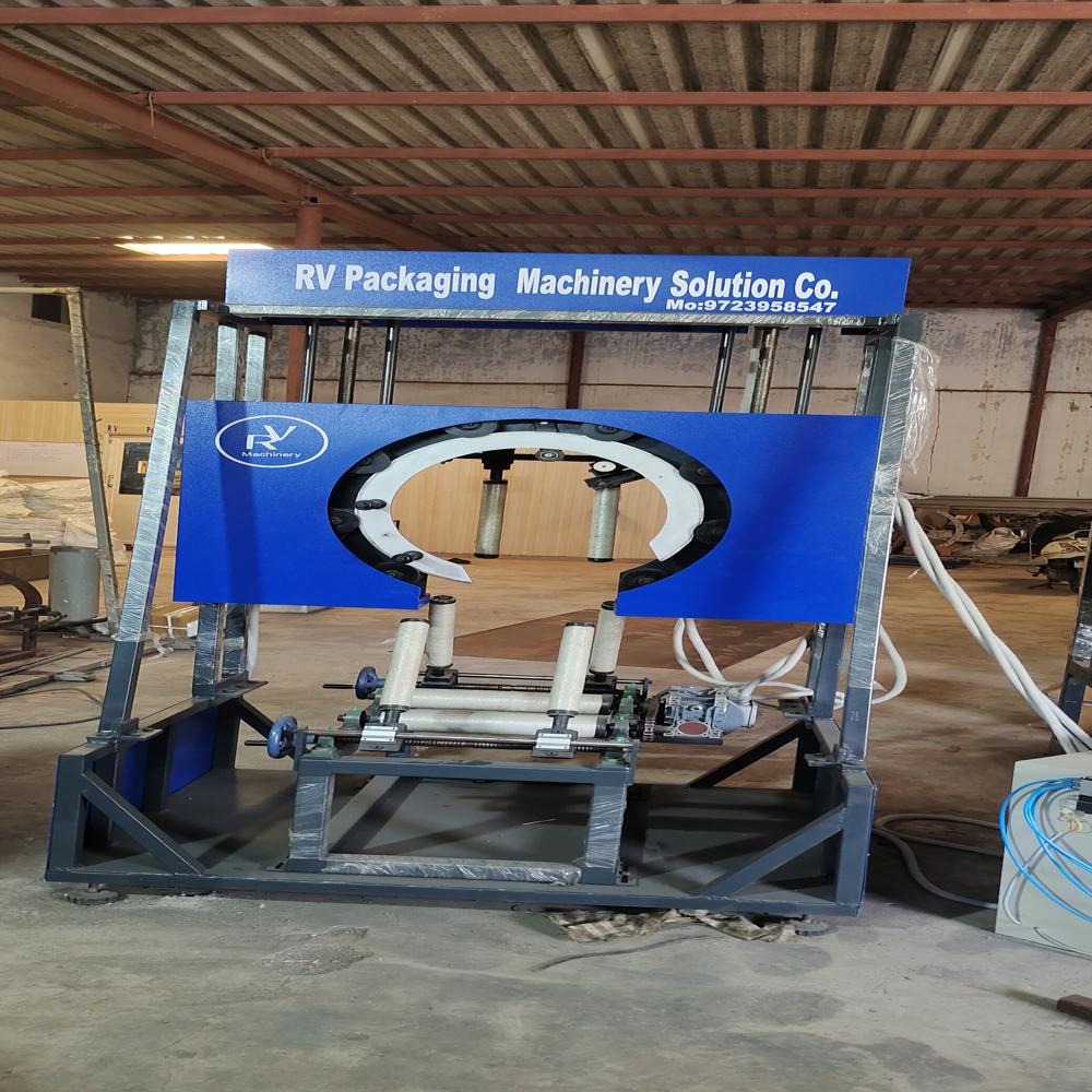 MS Coil Wrappign Machine With Motorized Ring Updown And Trolley