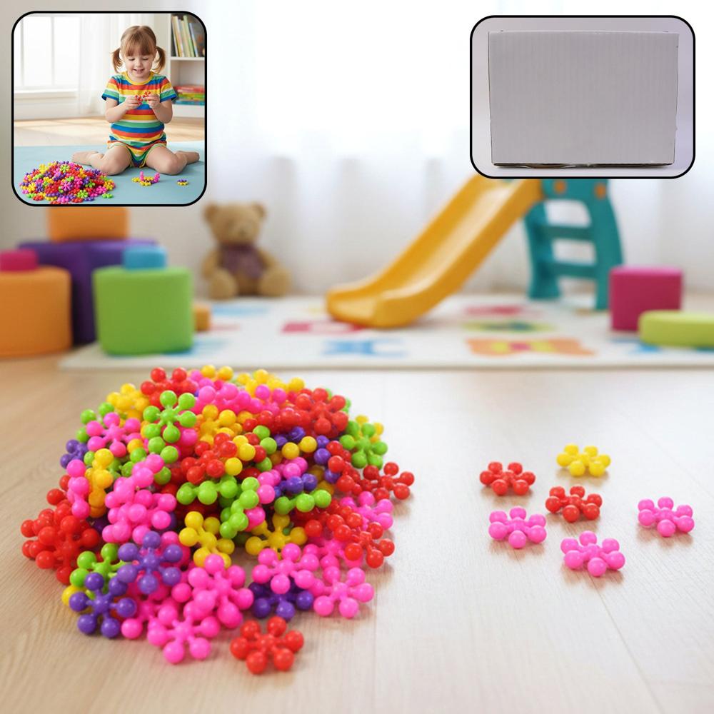 DIY Building Blocks Toy for Kids  Colourful Creative Puzzle (1 Set)
