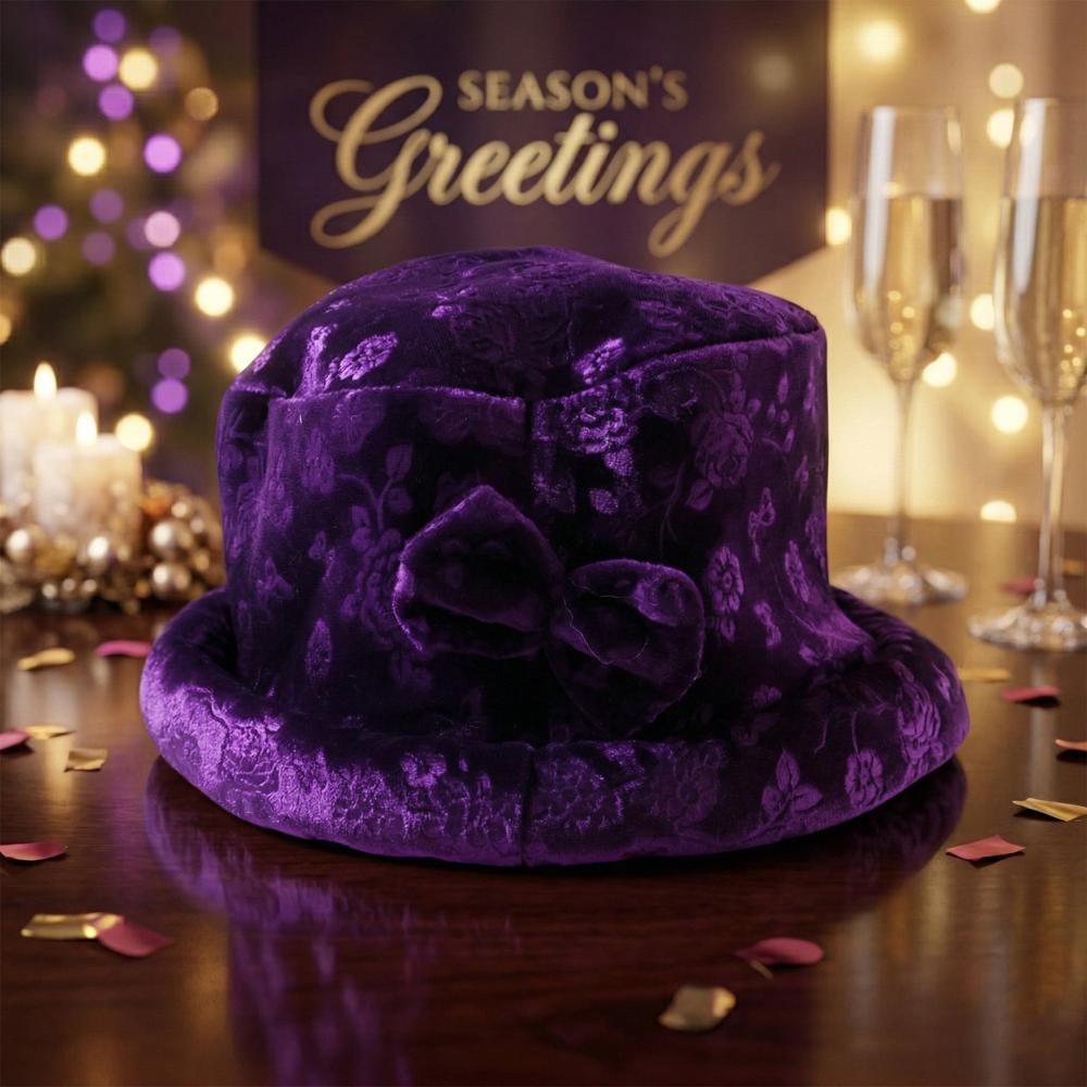 Premium Velvet Designer Bucket Hat Cap for Women (1 Pc)