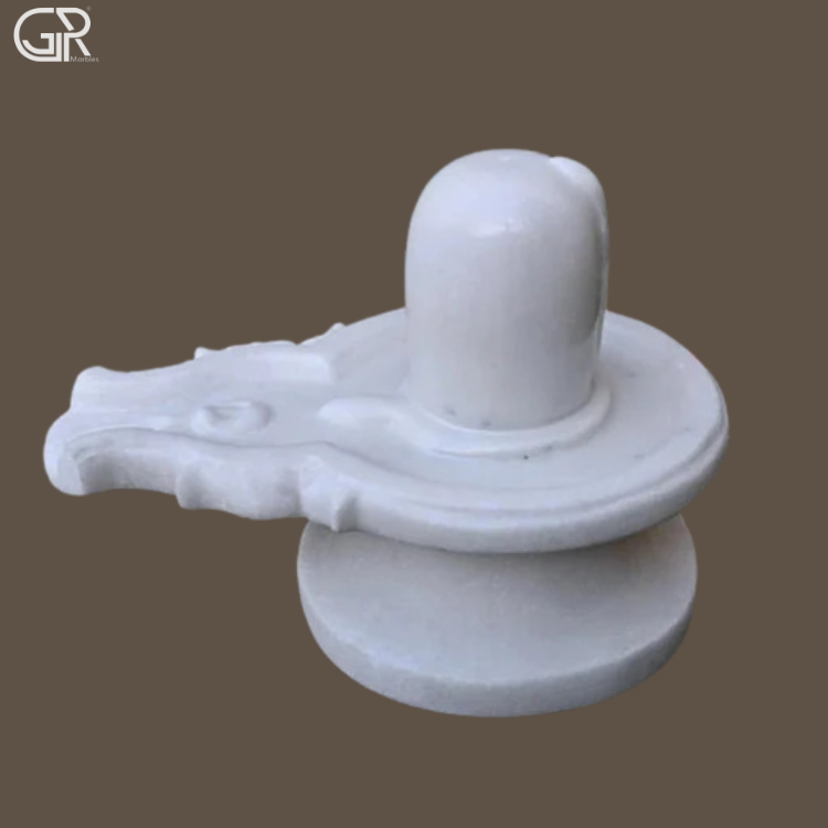 Shivling White Marble Statue, (Ht-2ft)