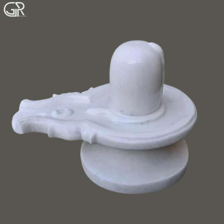 Shivling White Marble Statue, (Ht-2ft)