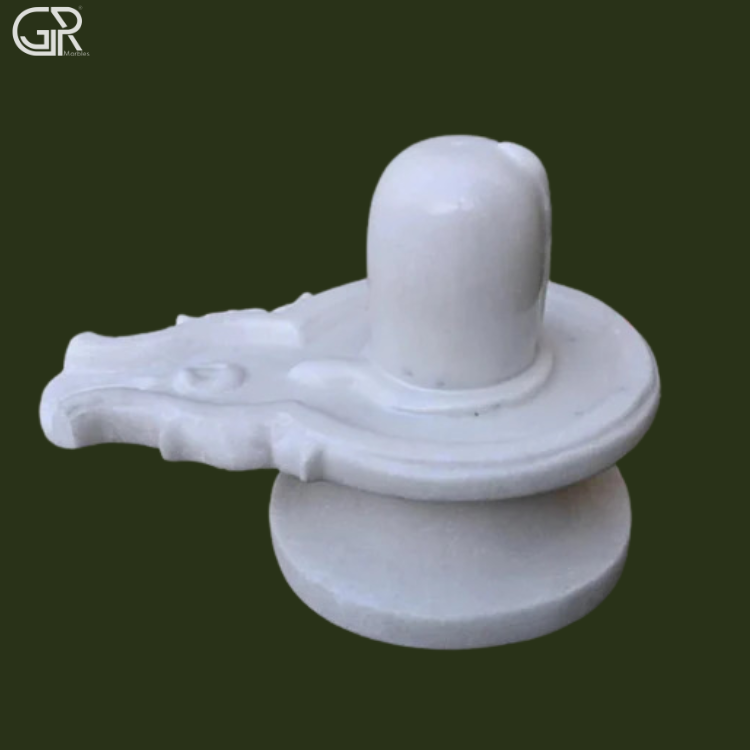 Shivling White Marble Statue, (Ht-2ft)