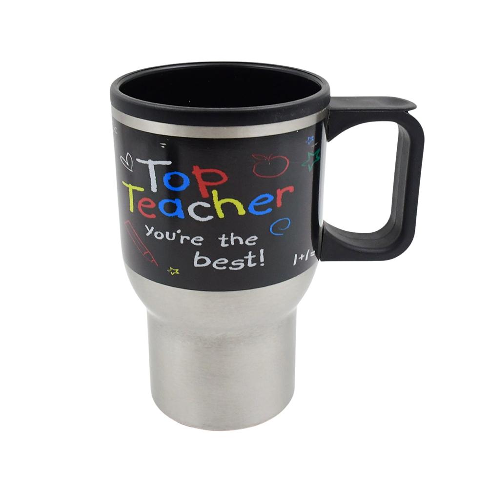 Stainless Steel Insulated Travel Mug - Double-Walled Vacuum Cup Lid & Handle, Tumbler
