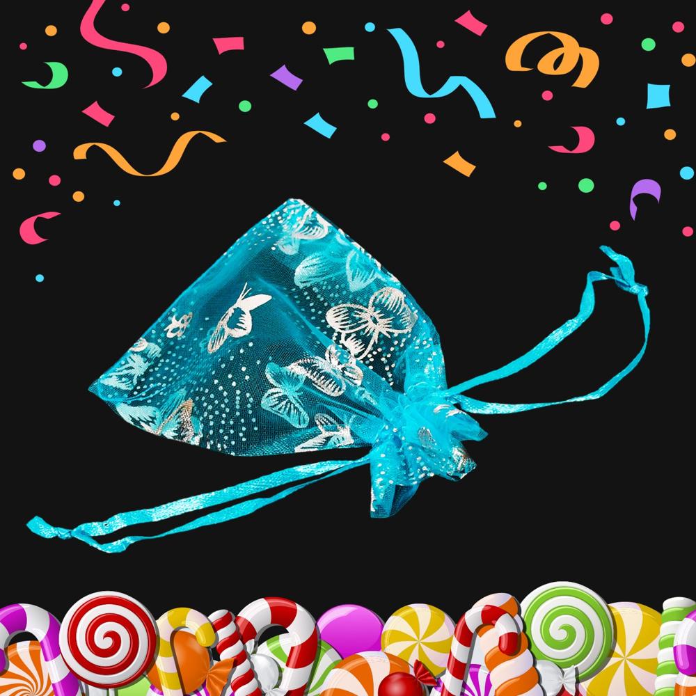 Organza Return Gift Bags Small Mesh Bags Drawstring Gift Bags Christmas Drawstring Organza Gift Bags, Wedding Party Festival Gift Bags, Jewellery Packing Pouch Dry Fruit Pouch 1012 Cm (100 Pcs Set)