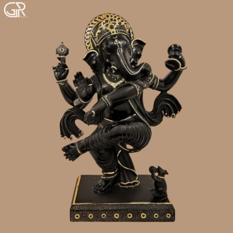 Black Marble Ganesh Statue