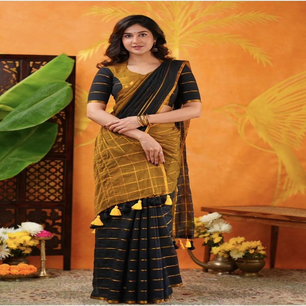 Mul Cotton Saree With BP