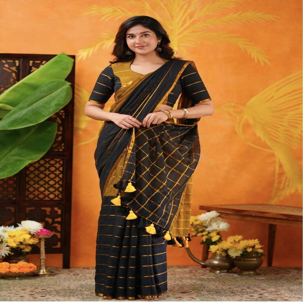 Mul Cotton Saree With BP