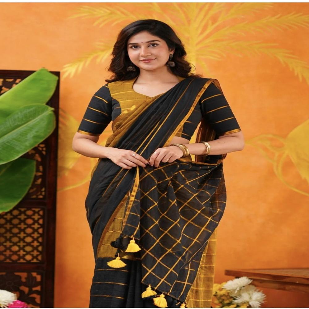 Mul Cotton Saree With BP