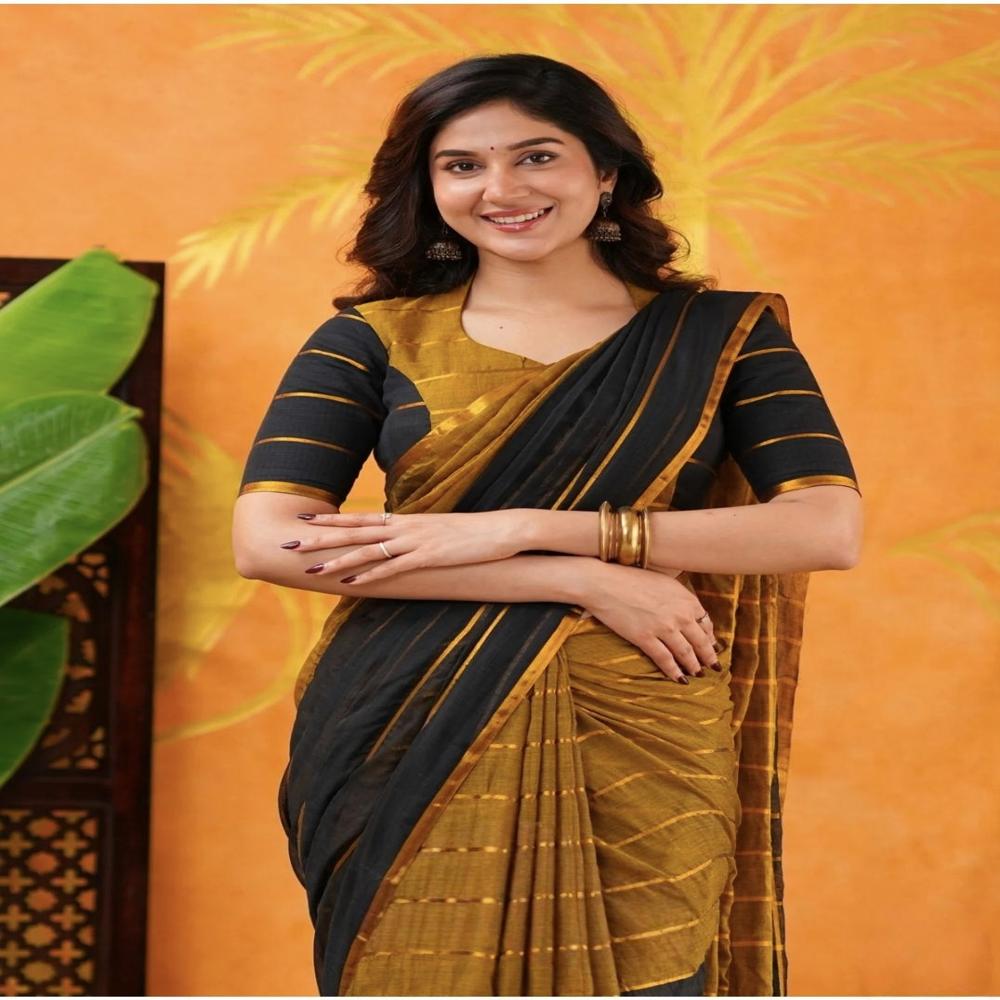 Mul Cotton Saree With BP