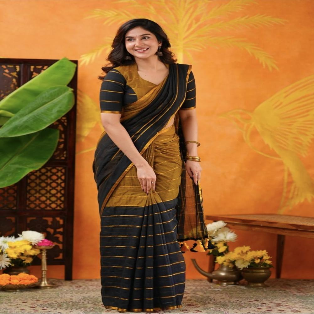 Mul Cotton Saree With BP