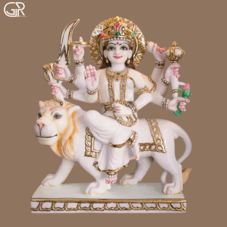 Maa Durga Marble Statue