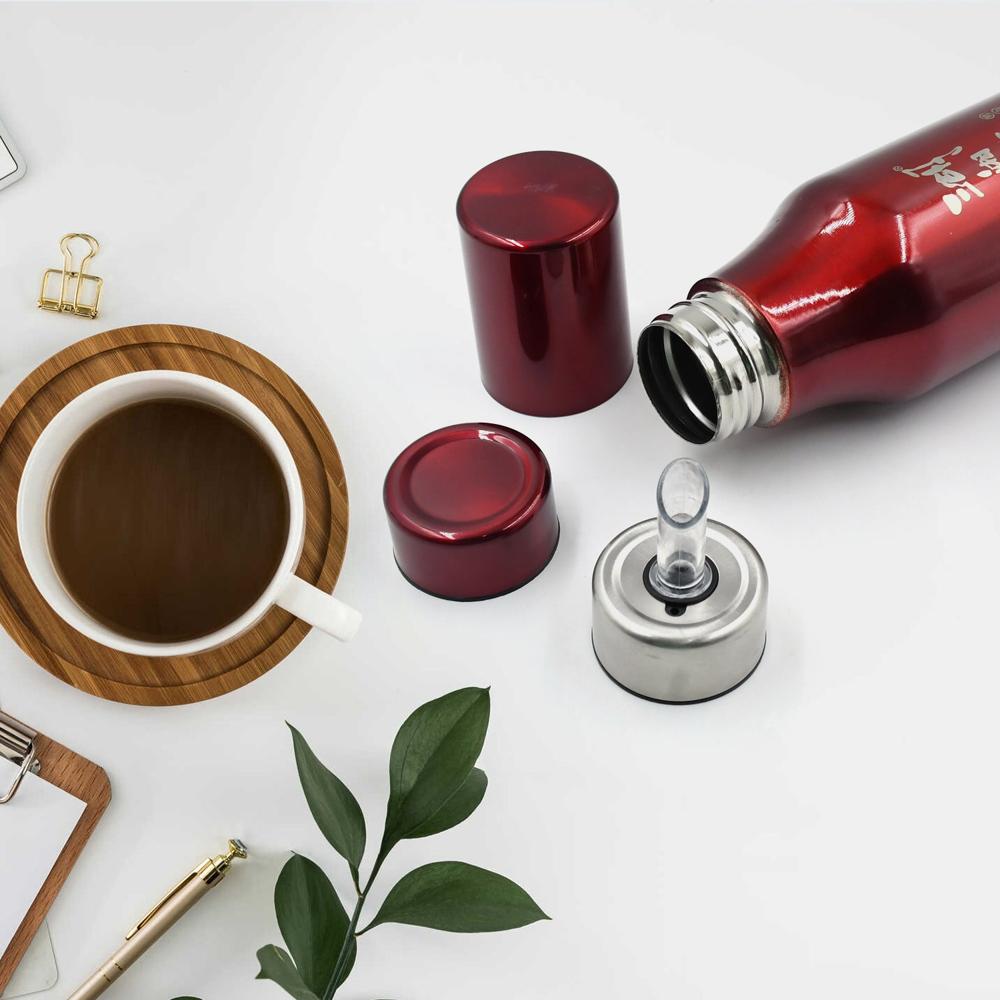 Stainless Steel Oil Dispenser With Nozzle Bottle (500ml) - Color: Mix
