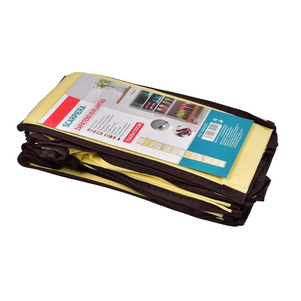 10-Tier Foldable Multipurpose Storage Rack  Collapsible Fabric Wardrobe Organizer