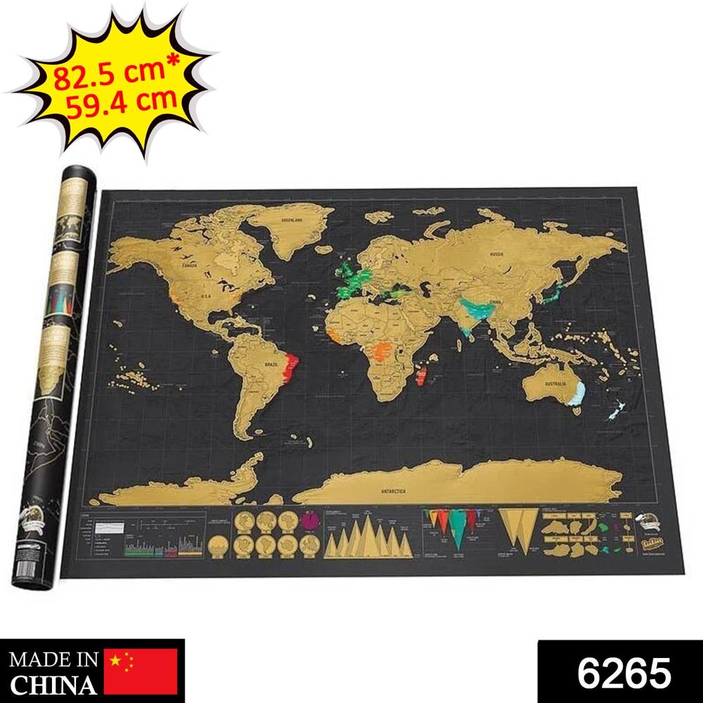 Scratch Off Map Interactive Vacation Poster World Travel Maps - Color: Mix