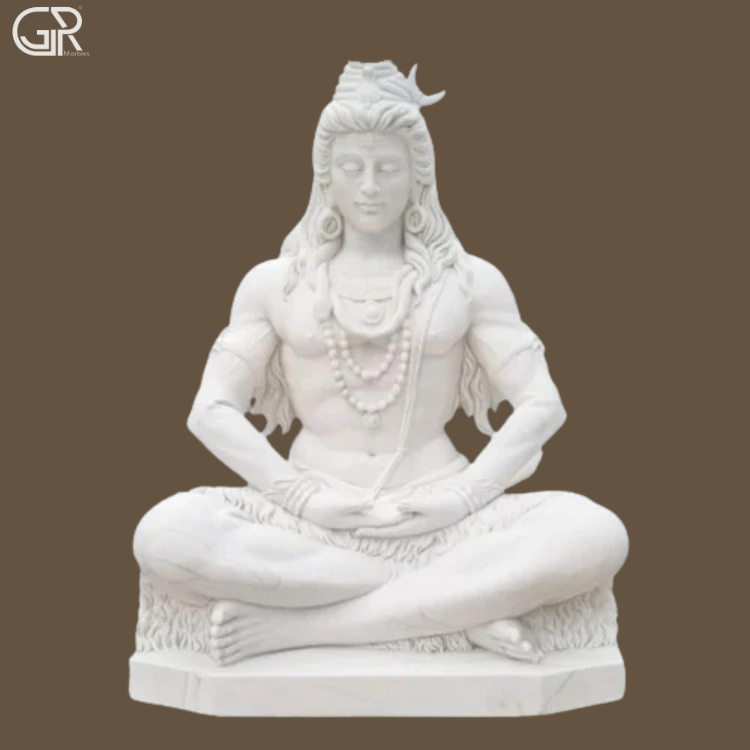 White Marble Shiv Ji Statue