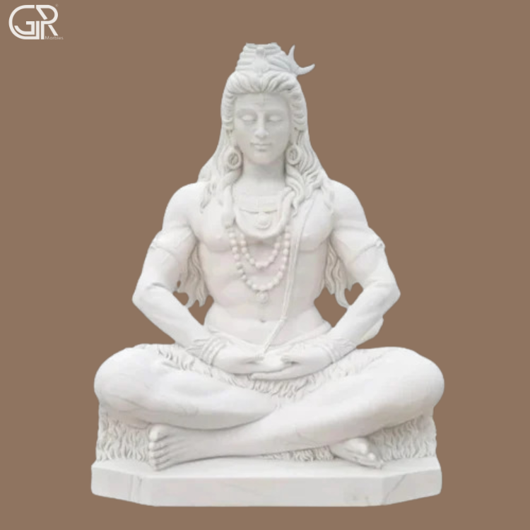 White Marble Shiv Ji Statue