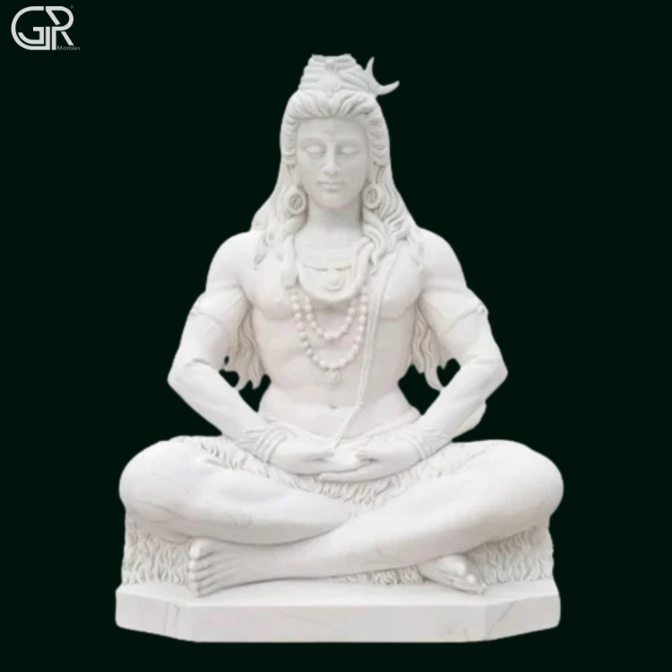 White Marble Shiv Ji Statue