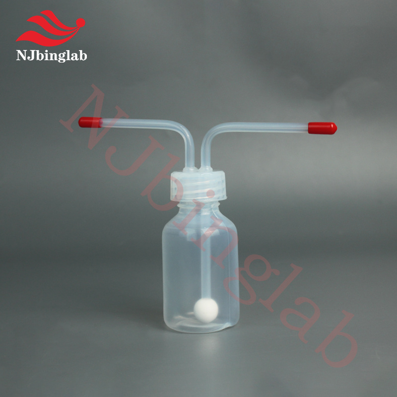 PFA gas washing bottle 100ml, with PTFE sparger