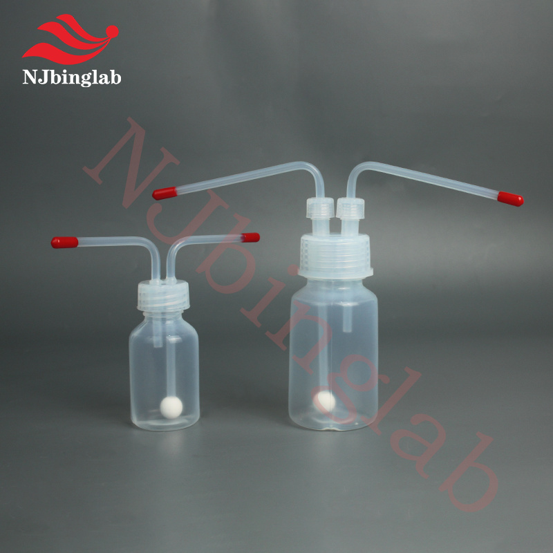 PFA gas washing bottle 100ml, with PTFE sparger