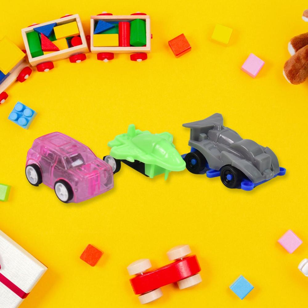 Mini Toy Rupees Mini Pull Back Car & Aeroplane Plastic Pull Back Car Cartoon Toys (12 ...