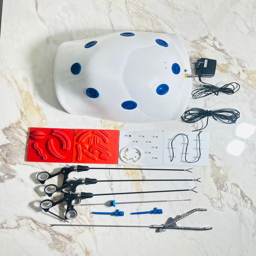 Laparoscopic Abdomen Shape Endo Trainer With Basic Training Instruments Set