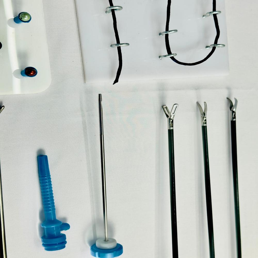 Laparoscopic Abdomen Shape Endo Trainer With Basic Training Instruments Set - Application: Hopspital