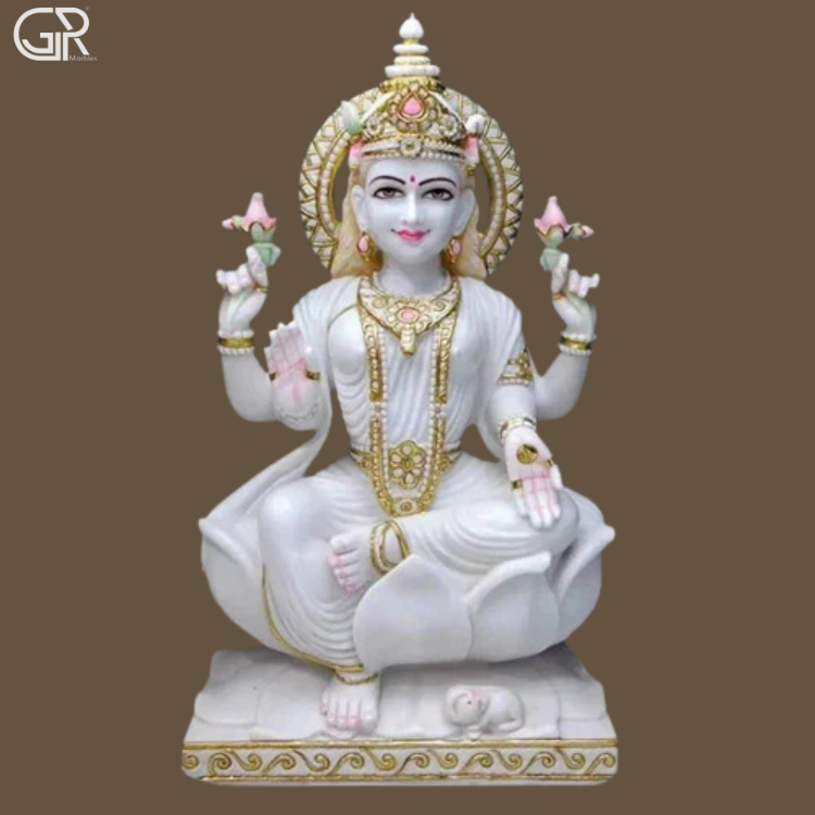 Makrana Marble Lakshmi Statues