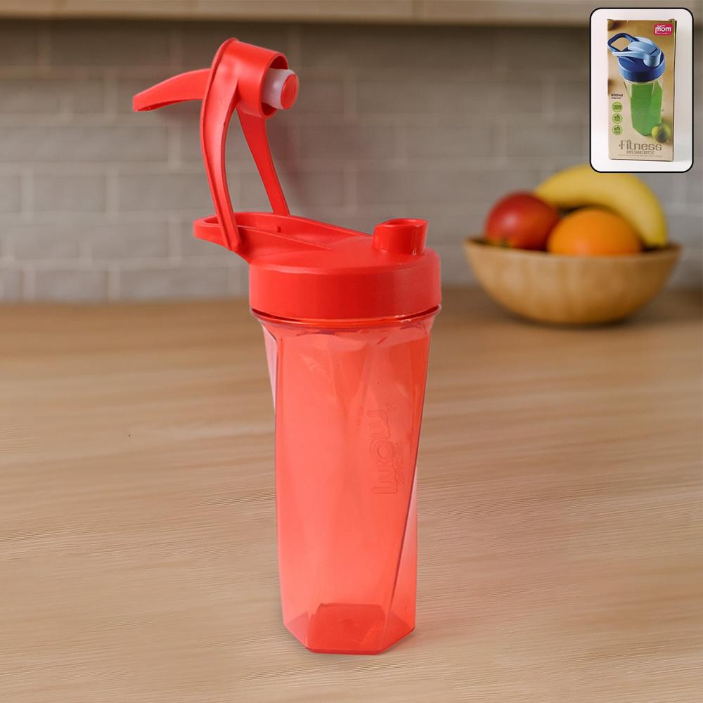 Supermom Manual Stirring Fitness Shaker Bottle With Hand Crank Approx 800 Ml (1 Pc) - Color: Mix