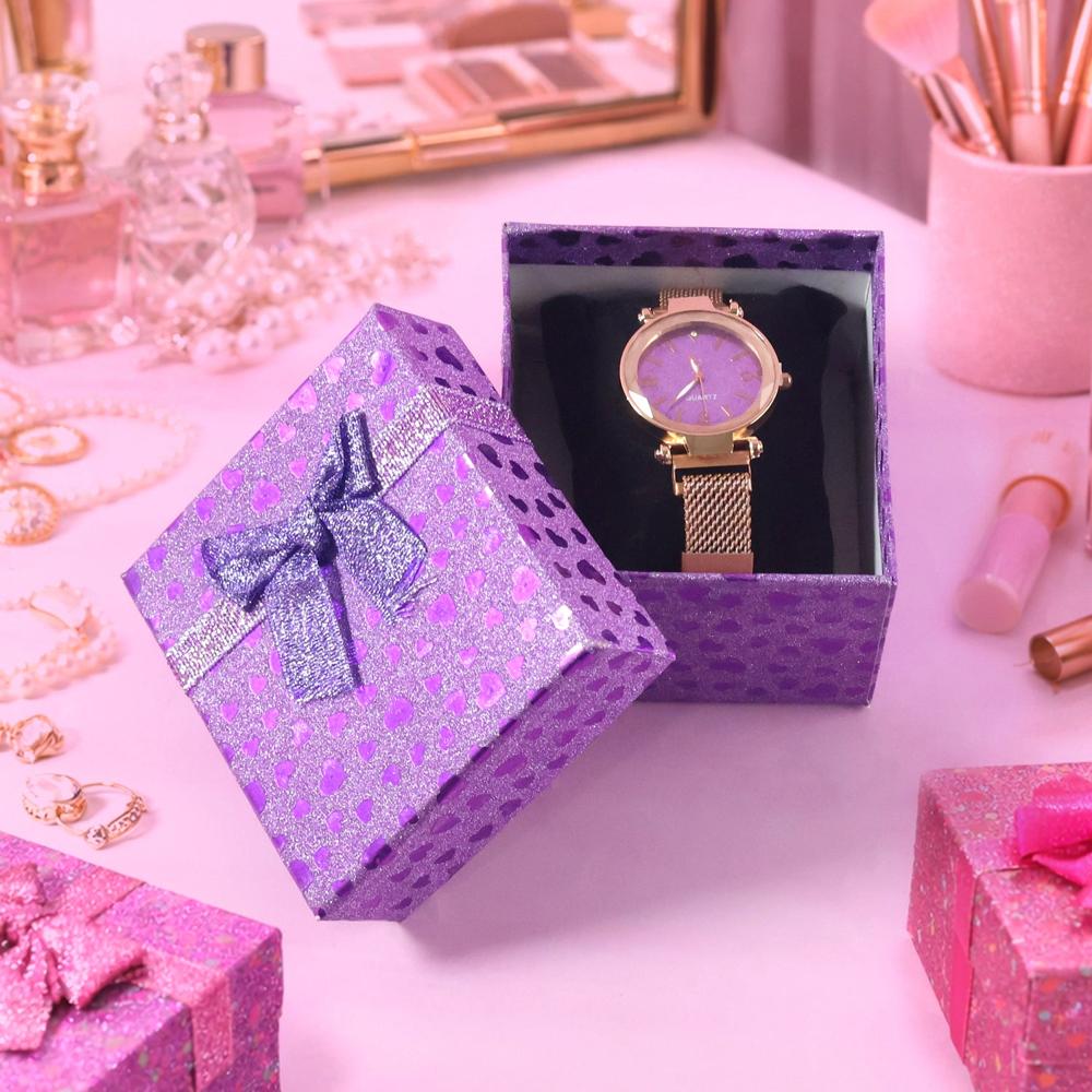 Elegant Ladies Wrist Watch With Stylish Dial And Premium Gift Box - Color: Mix