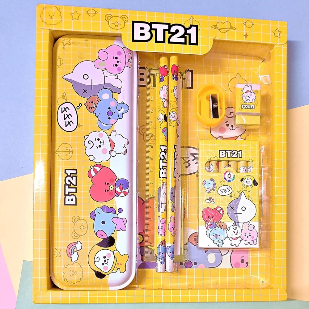 Stationery Kit for Kids - Stationery Set (6 Pcs Set / Mix Design)