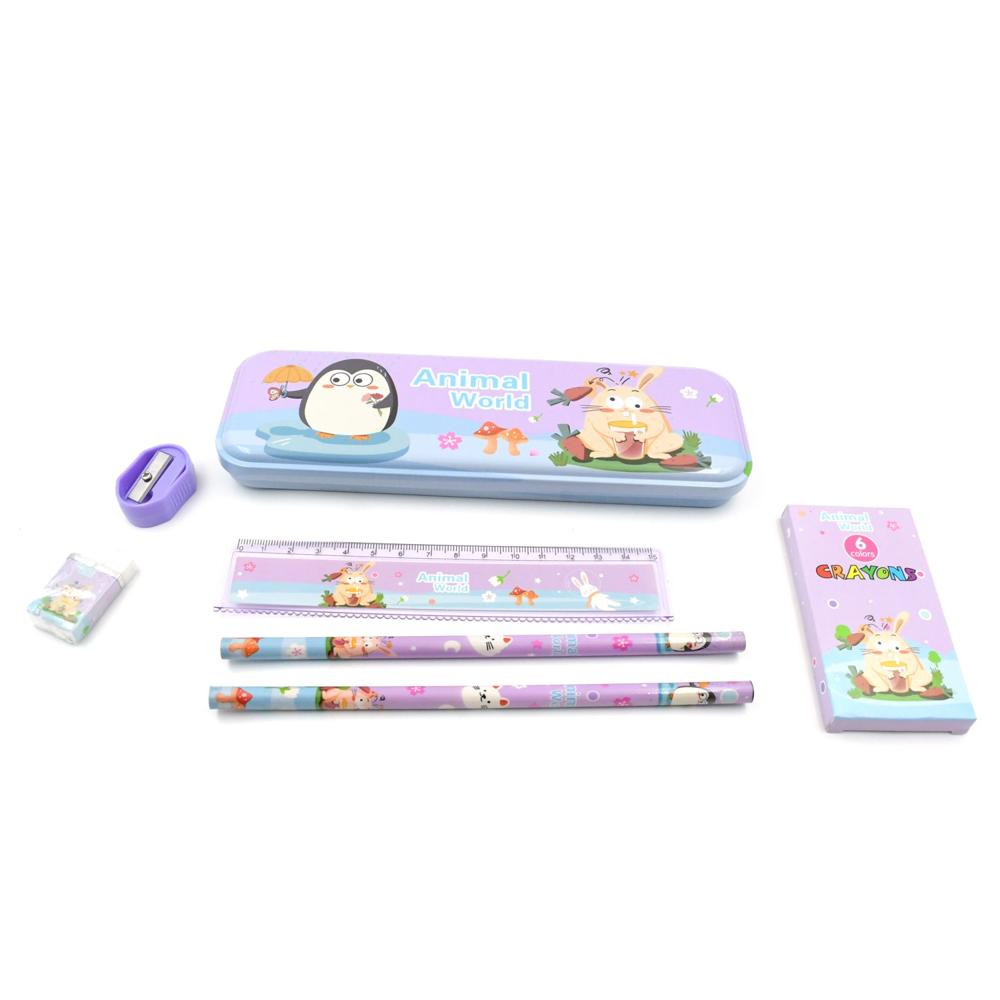 Stationery Kit for Kids - Stationery Set (6 Pcs Set / Mix Design)