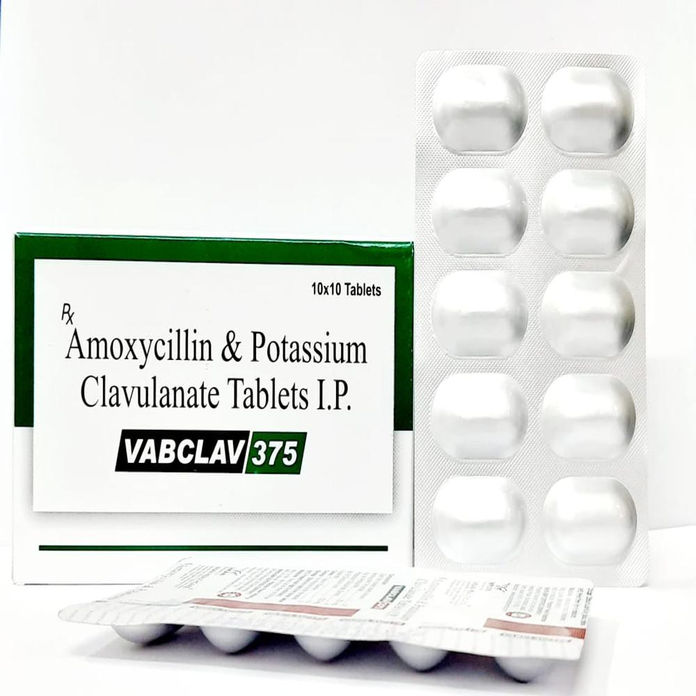 Amoxycillin 250 Mg + Clavulanic Acid 125 Mg Tablets - Brand Name: Vabclav 375