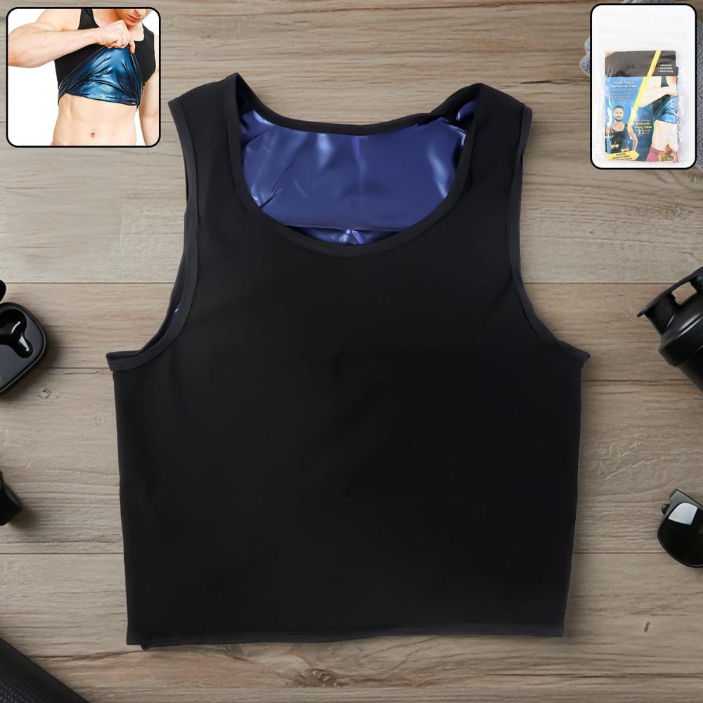 Mens Slim Fit Sweat Shaper Tank Top (L/Xl, 1 Pc) - Color: Mix