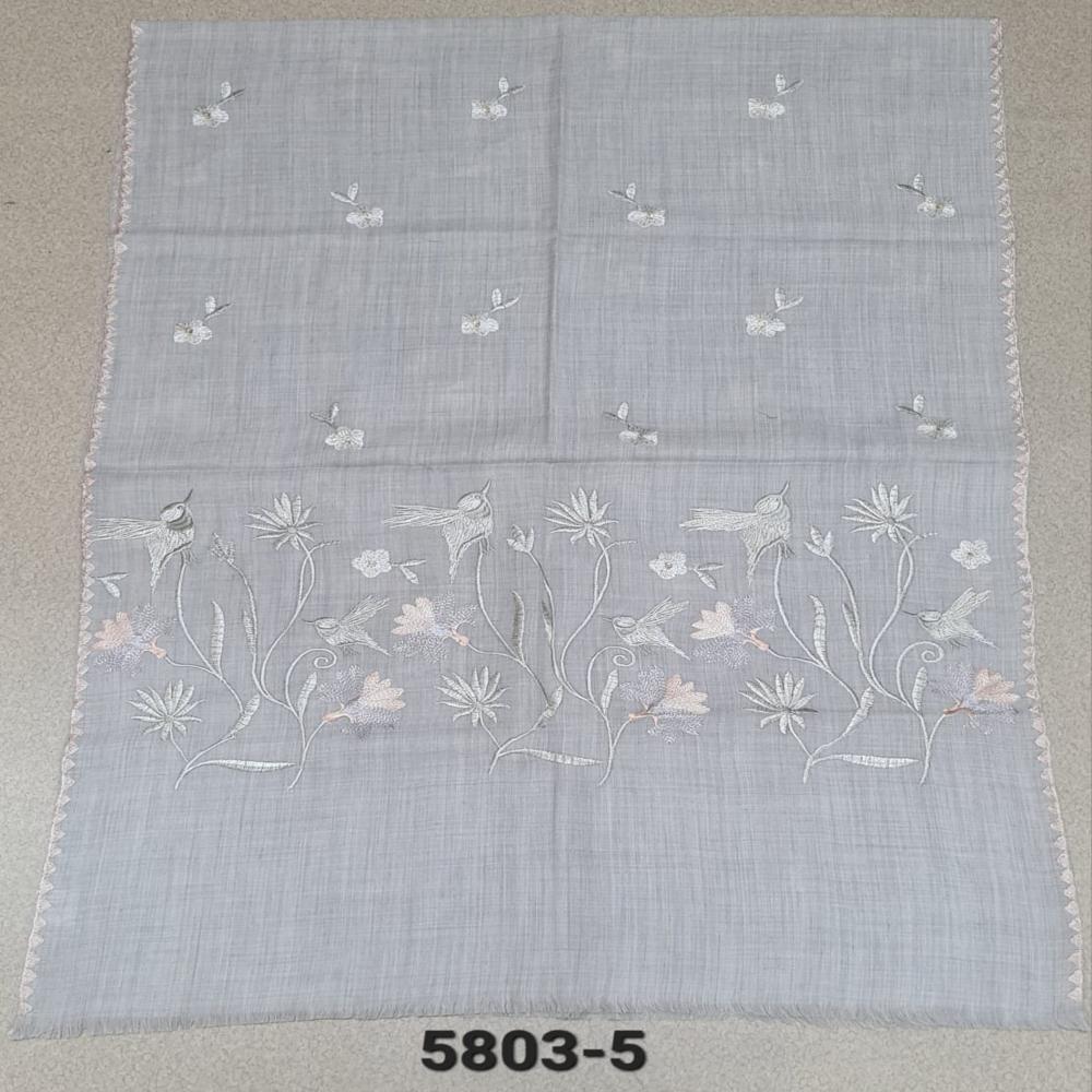 Pure wool chikankari embroidery stoles
