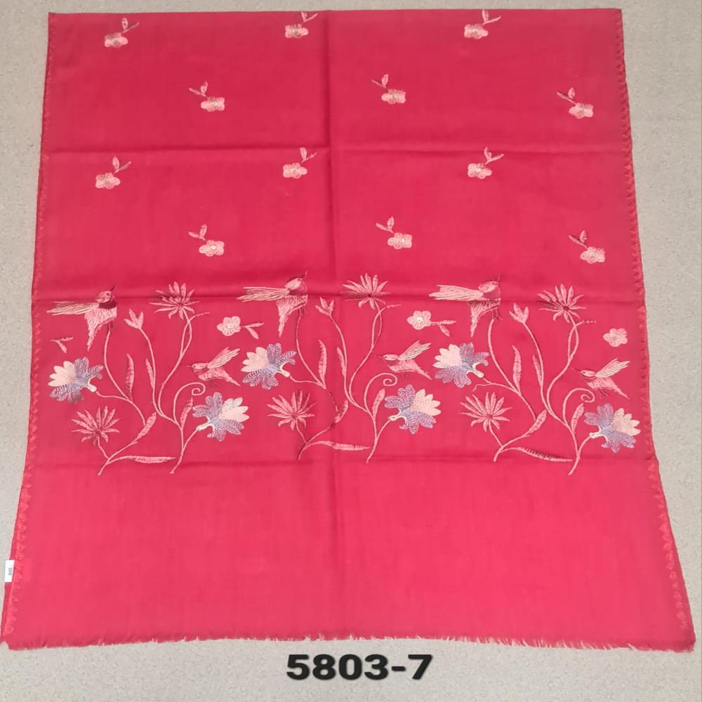 Pure wool chikankari embroidery stoles