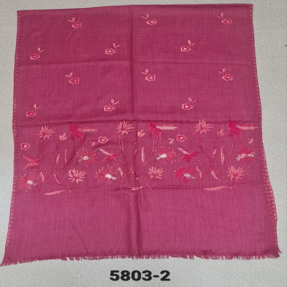 Pure wool chikankari embroidery stoles