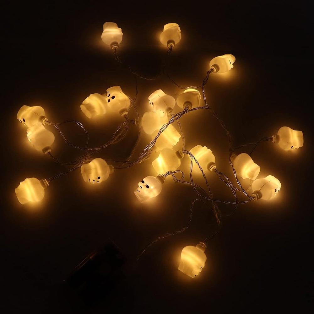 Halloween LED Skull String Lights  Indoor & Outdoor Decor