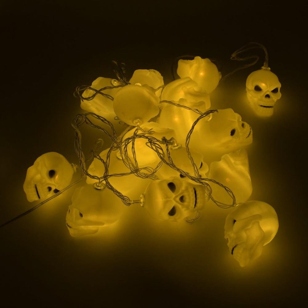 Halloween LED Skull String Lights  Indoor & Outdoor Decor