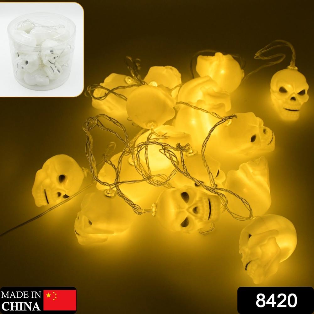 Halloween LED Skull String Lights  Indoor & Outdoor Decor