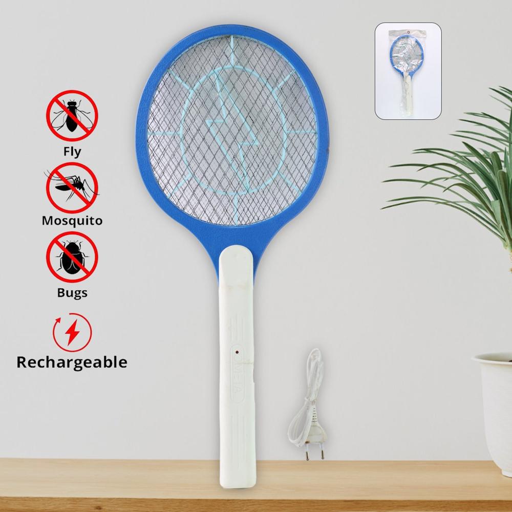 Anti Mosquito Racquet Rechargeable Insect Killer Bat With Led Light - Color: Mix