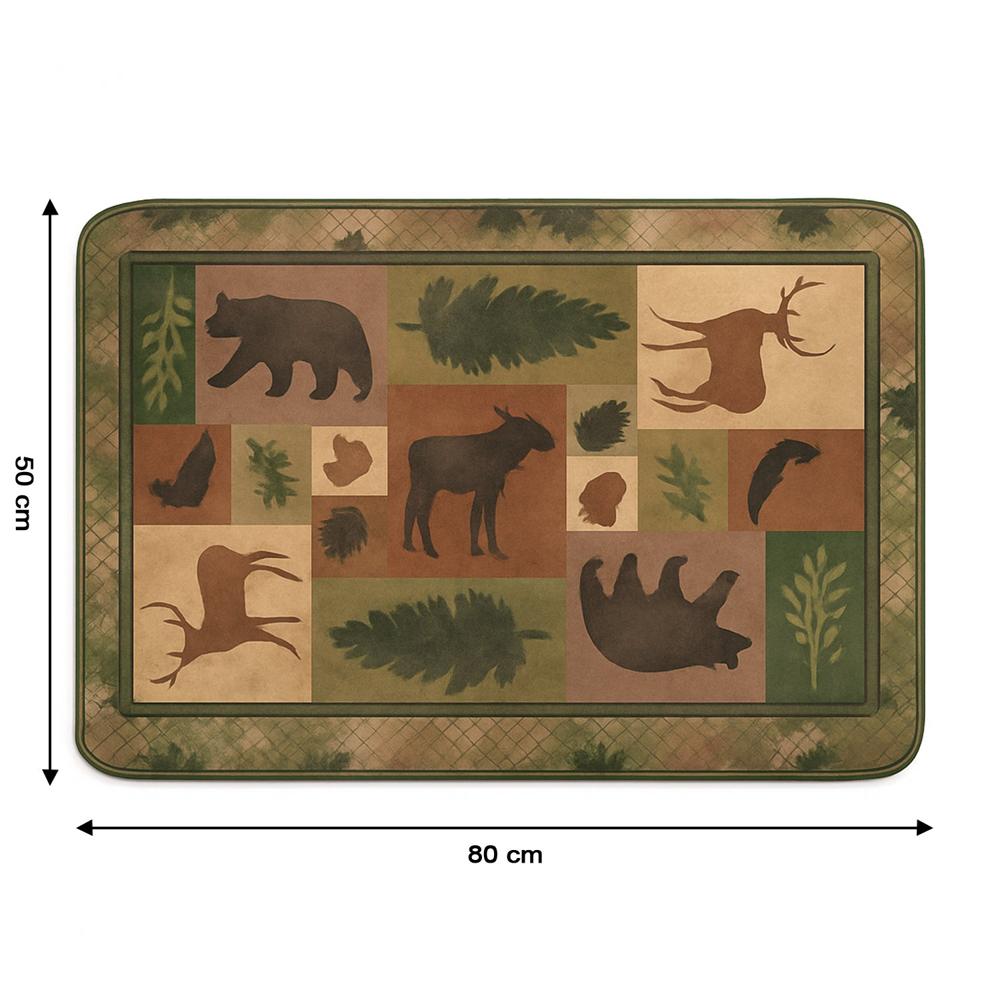 Premium Soft Anti-Slip Floor Mat - (1 Pc / 80x50 Cm / mix design / color)