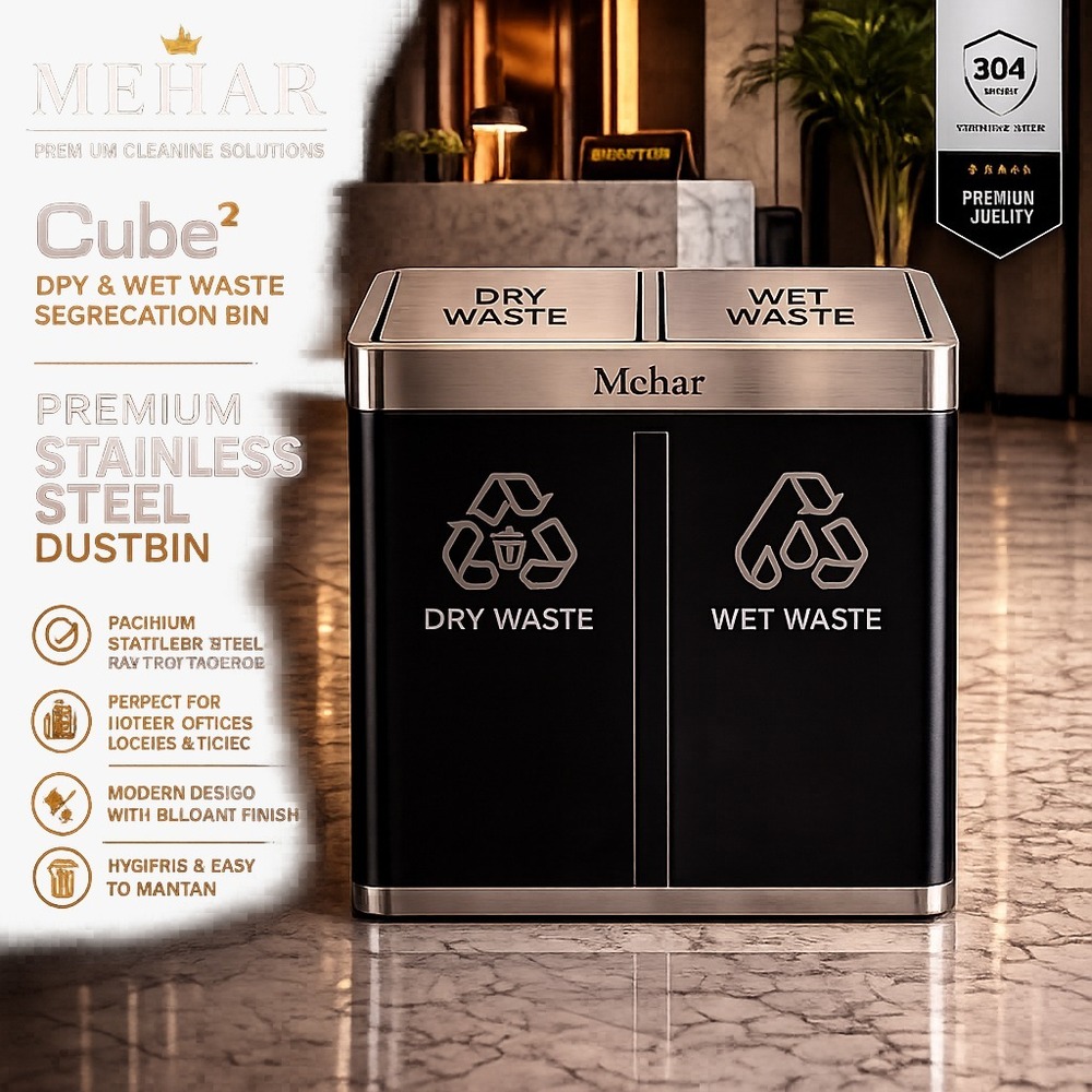 Stainless Steel Cube2 Dustbins