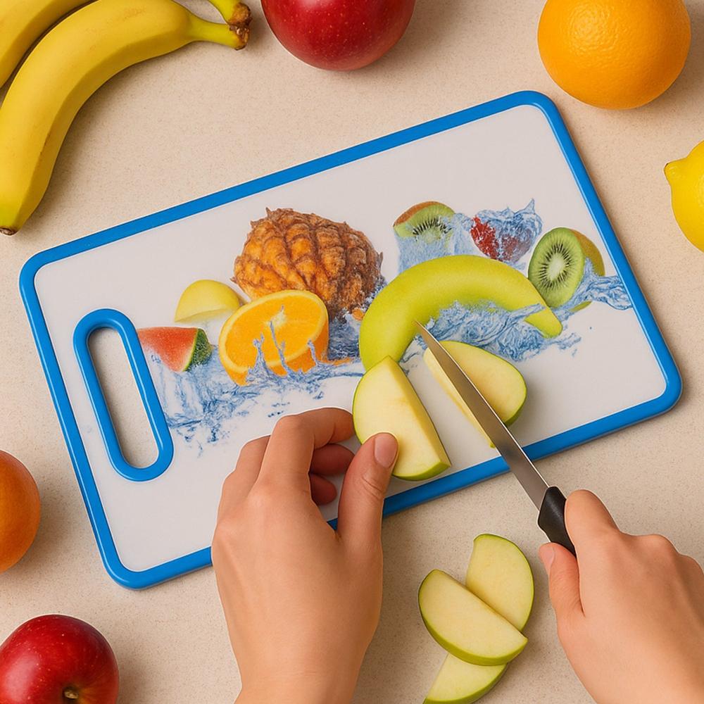 Large Rectangular Fruit Print Cutting Board (36x22cm / 1 Pc) - Color: Mix