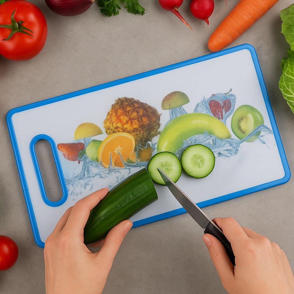 Large Rectangular Fruit Print Cutting Board (36x22cm / 1 Pc) - Color: Mix