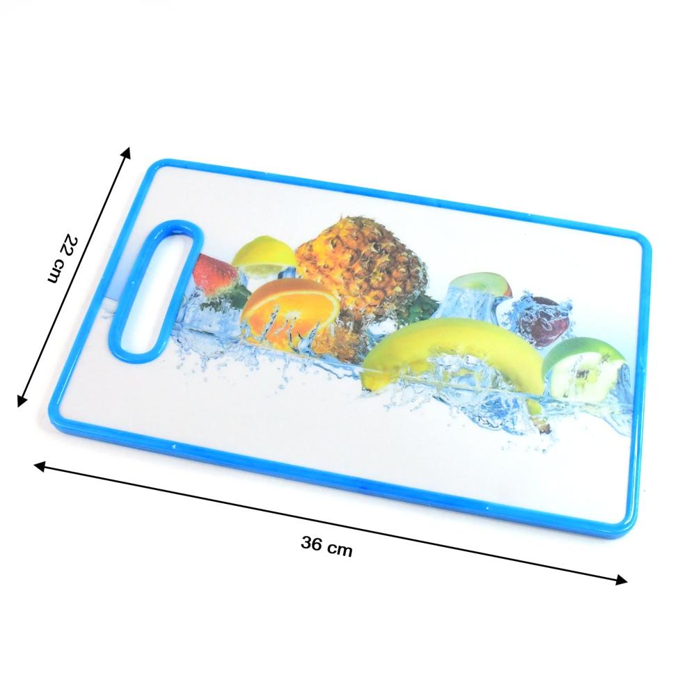 Large Rectangular Fruit Print Cutting Board (36x22cm / 1 Pc) - Color: Mix