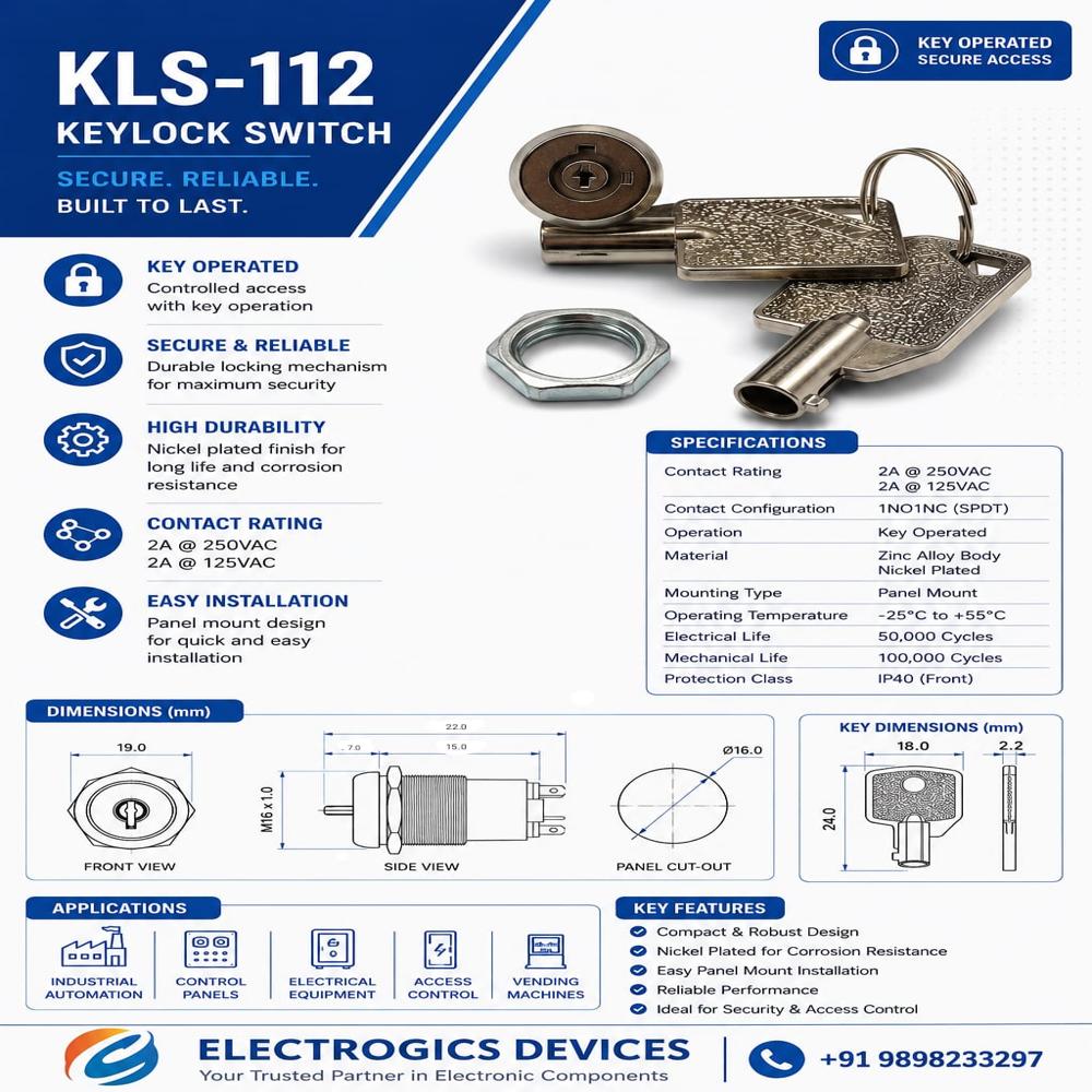 Kls-112 Keylock Switch - Application: Industrial