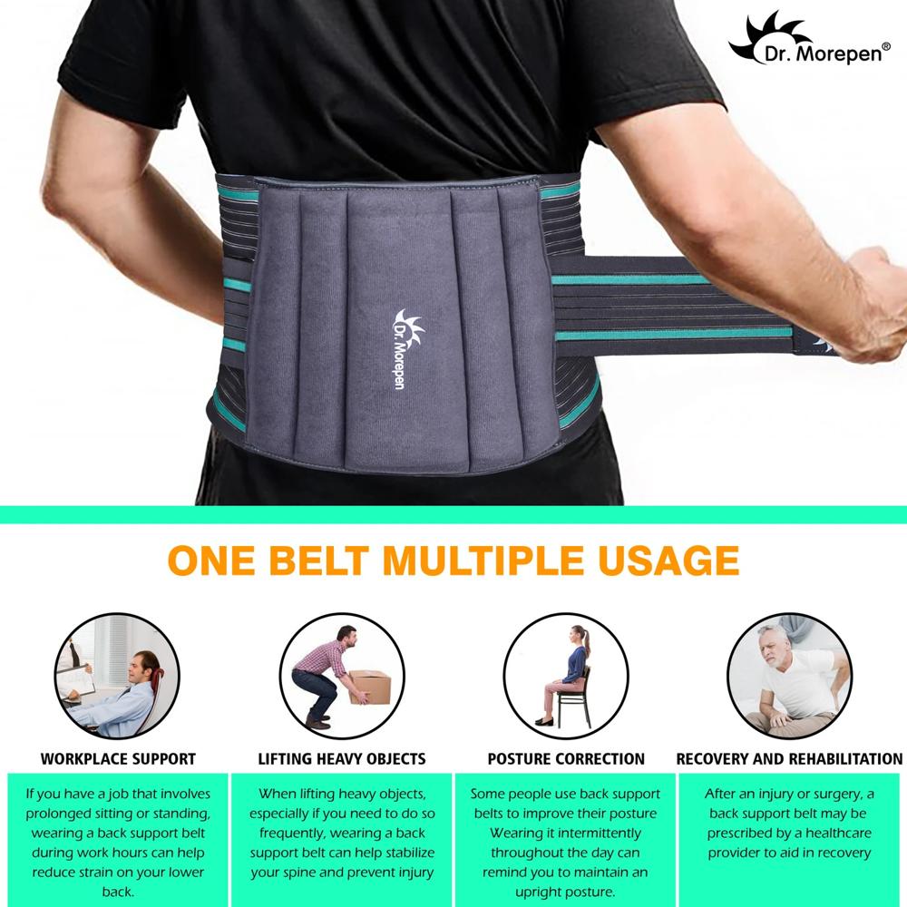Dr. Morepen Ortho Lumbo Sacral Double Lock Belt LS03Flexi Back Splints Double Pull Mechanism Back / Lumbar Support