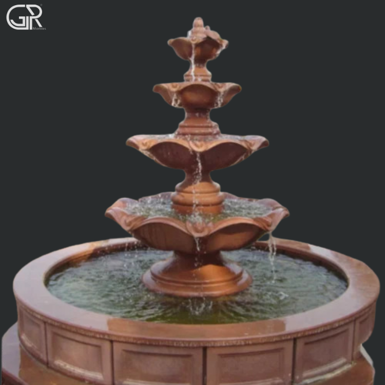 Brown Sandstone Water Fountain, (Ht-6ft)