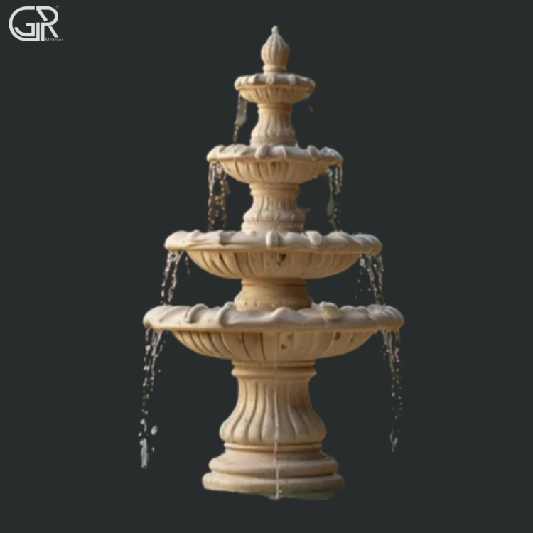Sandstone Garden Fountain, (Ht-6ft)