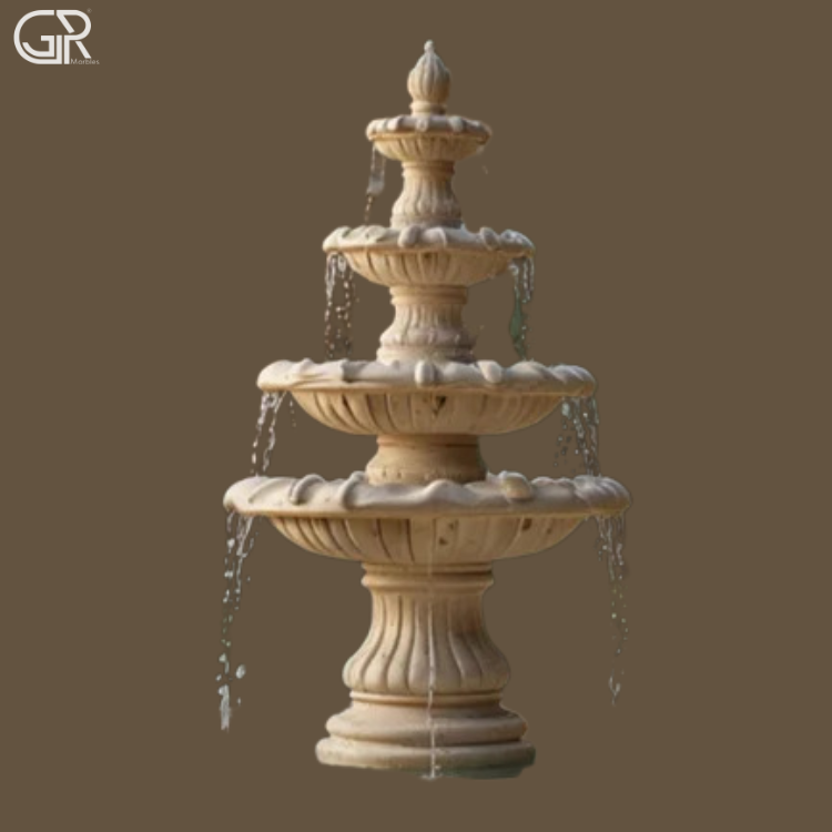 Sandstone Garden Fountain, (Ht-6ft)